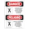 Signmission OSHA Danger, Confined Space Do Not Enter Bilingual, 10in X 7in Alum, 7" W, 10" H, Bilingual Spanish OS-DS-A-710-VS-1083 - alternate 1